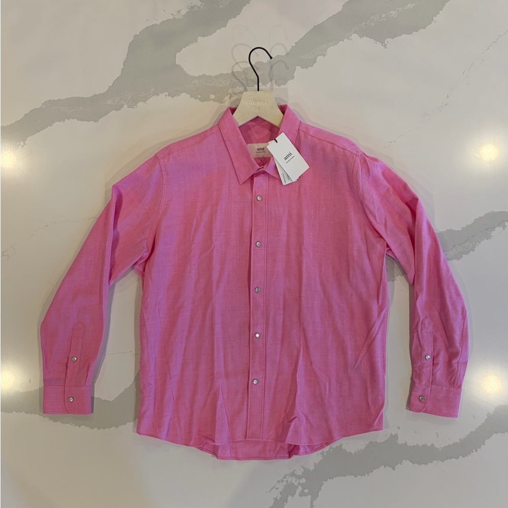 NWT AMI Men's Pink Western Shirt
